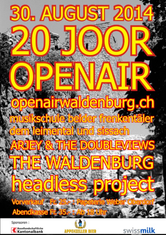 Das OpenAir feiert seinen 20. Geburtstag im 2014!